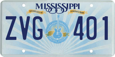 MS license plate ZVG401