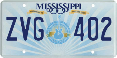 MS license plate ZVG402