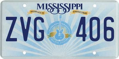 MS license plate ZVG406
