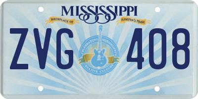 MS license plate ZVG408