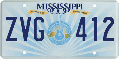 MS license plate ZVG412