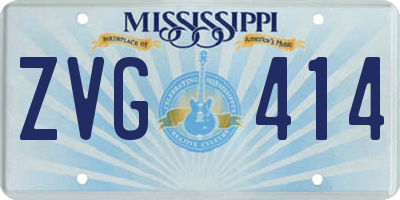 MS license plate ZVG414