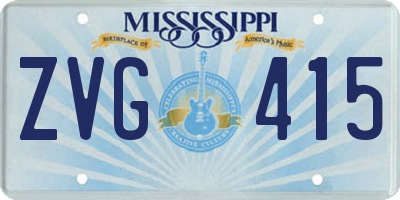 MS license plate ZVG415