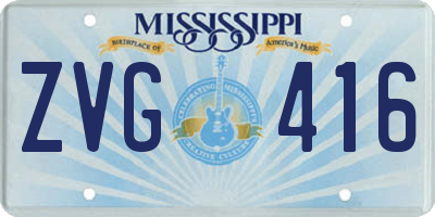 MS license plate ZVG416
