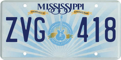 MS license plate ZVG418