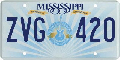 MS license plate ZVG420