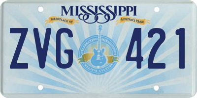 MS license plate ZVG421