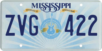 MS license plate ZVG422