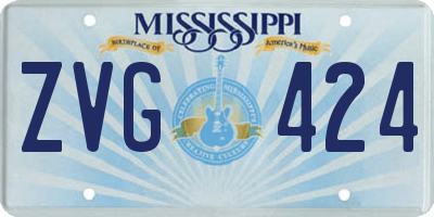 MS license plate ZVG424