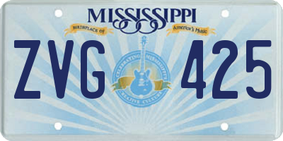 MS license plate ZVG425