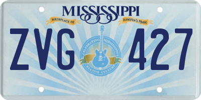 MS license plate ZVG427