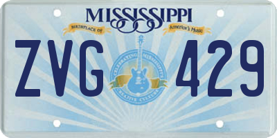 MS license plate ZVG429