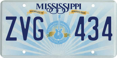 MS license plate ZVG434