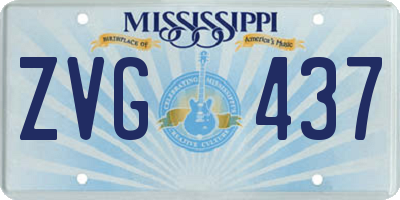 MS license plate ZVG437