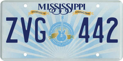MS license plate ZVG442