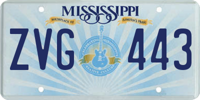 MS license plate ZVG443