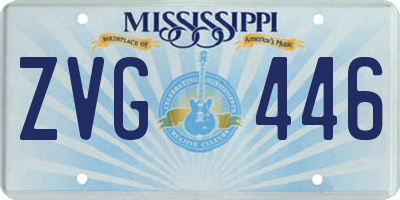 MS license plate ZVG446