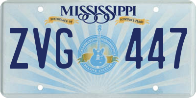 MS license plate ZVG447