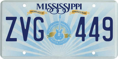 MS license plate ZVG449