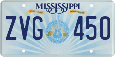 MS license plate ZVG450