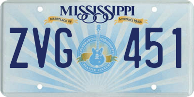 MS license plate ZVG451