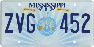 MS license plate ZVG452