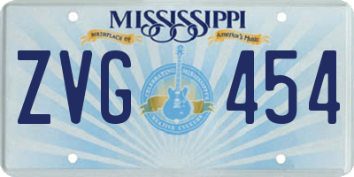 MS license plate ZVG454