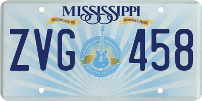 MS license plate ZVG458