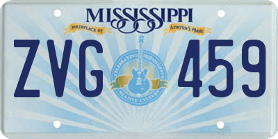 MS license plate ZVG459