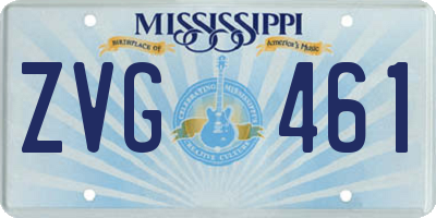 MS license plate ZVG461