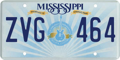 MS license plate ZVG464
