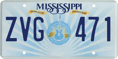 MS license plate ZVG471