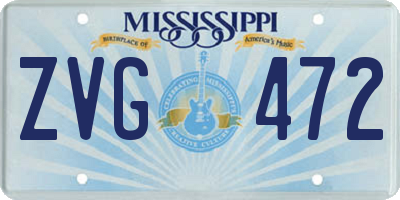 MS license plate ZVG472