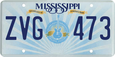 MS license plate ZVG473