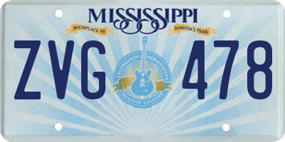 MS license plate ZVG478