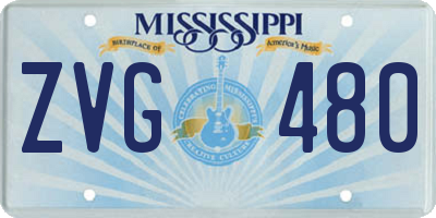 MS license plate ZVG480