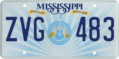 MS license plate ZVG483