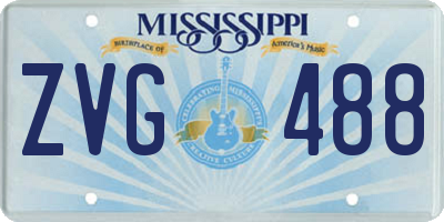 MS license plate ZVG488
