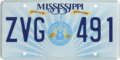 MS license plate ZVG491