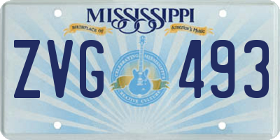 MS license plate ZVG493