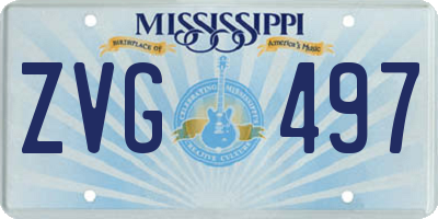 MS license plate ZVG497