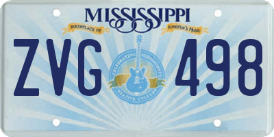 MS license plate ZVG498