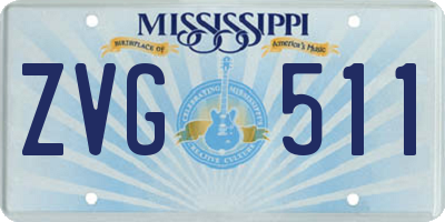 MS license plate ZVG511