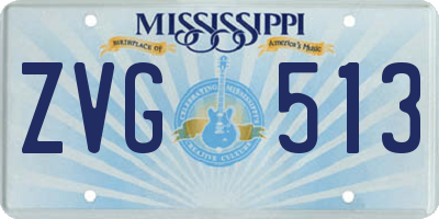 MS license plate ZVG513