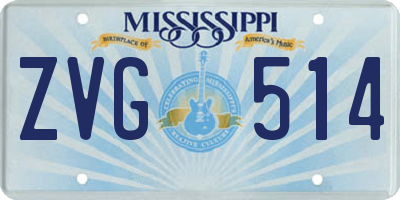 MS license plate ZVG514