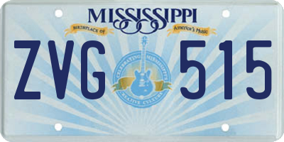 MS license plate ZVG515
