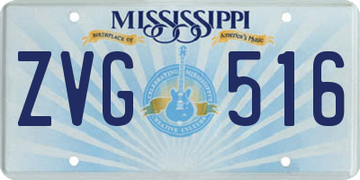 MS license plate ZVG516