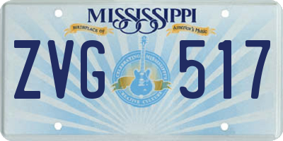 MS license plate ZVG517