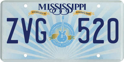 MS license plate ZVG520