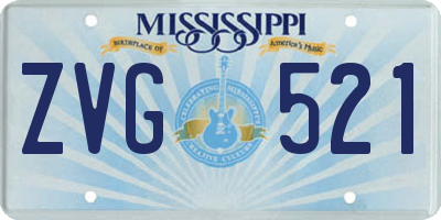 MS license plate ZVG521
